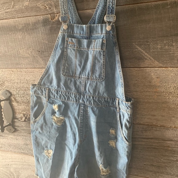 Jean overall shorts
